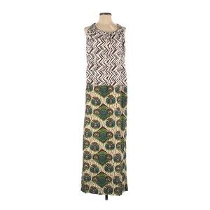 2012 MARNI at H&M Boho Ethnic Silk Printed Halter Neck Maxi Dress - US 4
